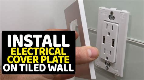 how to install a electrical cover plate with no box|wire box cover installation.